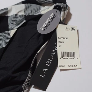 La Blanca Women's Size 10 Bikini Bottom Reversible Black & White NWT - Picture 1 of 4