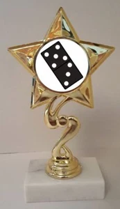 Domino Trophy 7" Tall  AS LOW AS $3.99 each FREE SHIPPING T03N2 - Picture 1 of 1