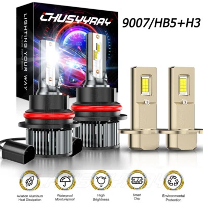 9007 + H3 车头灯高低光束 + 雾灯 4 个灯泡适用于日产 Tsuru 1990 - 1999 — 第 1/4 张图片