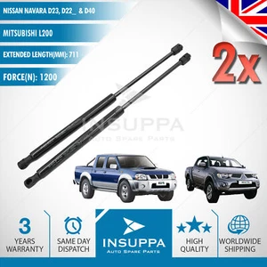 Puntales de gas para Nissan Navara D22 23 40 Carryboy techo rígido 330 mm 133N C1604464A - Imagen 1 de 12