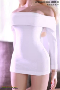 JIAOU DOLL 1/6 bianco senza spalline vestito gonna vestiti per figura femminile PH TBL da 12 pollici - Foto 1 di 7