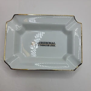 Posacenere porcellana Schmidt Brasil Meridional De Tabacos LTDA vintage - Foto 1 di 5