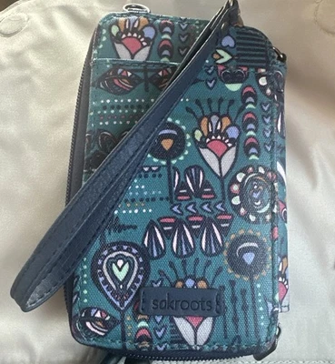 SAKROOTS Artista Círculo Smartphone Muñequera Bandolera Cartera Teal Dreams  Foto 1 de 4