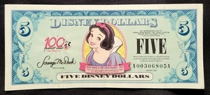 DISNEY DOLLAR SNOW WHITE 2002 A00306805A VERY FLAT 97% (PLEASE SEE DESCRIPTION) - Imagen 1 de 8