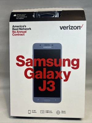 Verizon Samsung Galaxy J3  16GB Prepaid Smartphone Silver Open Box As Is - Image 1 of 4