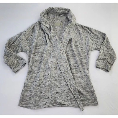 Athleta Sweater Womens Large Gray Haven Wrap Open Cardigan Yoga Top Knit Pockets - Image 1 of 4