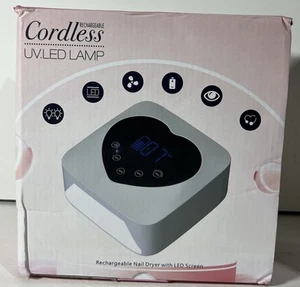 Lampada Unghie UV Senza Fili per Unghie Gel 72W, Ricaricabile Rosso Diamante LED Asciuga Unghie - Foto 1 di 17