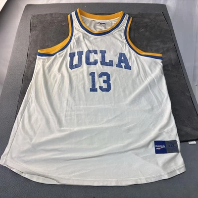 Винтажная баскетбольная футболка Reebok UCLA NO13 белая/синяя/золотистая мужская размер XXL - Изображение 1 из 4