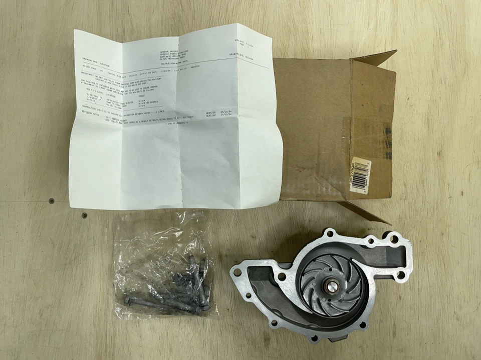 Bomba de agua refrigerante motor GM OEM 85-90 Lesabre Riviera Bonneville Grand Am 98 Foto 1 de 4