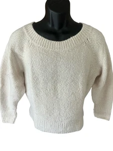Victoria's Secret Knit Sweater Women's XS White Ivory Boat Neck - Picture 1 of 8