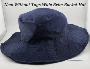 New without tags Kiiroi Kin Japan Wide Brim Dark Blue Bucket Sun Hat - Picture 1 of 4