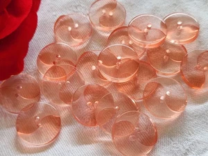 Lot 17 boutons vintage rose transparent 1,8 cm ref 2032 - Picture 1 of 2