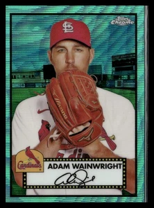 2021 Topps Chrome Platinum Anniversary #397 Adam Wainwright Aqua Wave Refractor - Picture 1 of 2