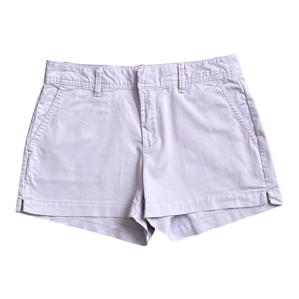 Shorts chino City feminino GAP for Good tamanho 4 sarja roxa mistura de algodão - Imagem 1 de 4