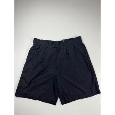 Shorts social plissado azul marinho masculino Brandini ajuste clássico tamanho 36 - Imagem 1 de 4