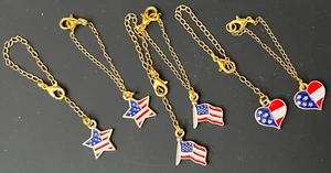 Stanley Cup Handle Charm Flag Heart Star Red White Blue Tumbler Accessory Charms - Picture 1 of 8