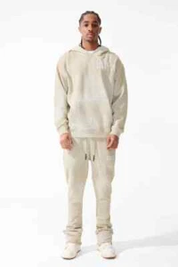 Jordan Craig Washed Stacked Jogging Set SEE YOU IN PARADISE (Khaki) Size XL New! - Picture 1 of 7