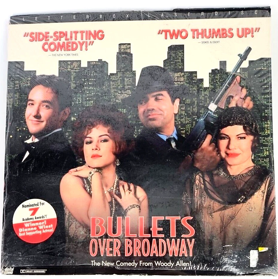 Bullets Over Broadway Laserdisc Comedy John Cusack Jennifer Tilly Rated R VTG - Imagem 1 de 2