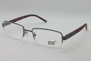 NEW MONT BLANC MB 342 008 BLACK BURGUN AUTHENTIC FRAME RX EYEGLASSES MB342 55-20 - Picture 1 of 5