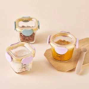 Lock&lock Square,Circular Baby Food Container 260ML×3EA BPA Free Premium Set - Picture 1 of 23