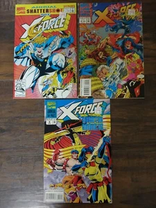 X-FORCE ANNUALS 1-3 🗡 Lot of 3 Issues MARVEL COMICS 1992 1993 1994 🎃 STICKERED - Picture 1 of 5