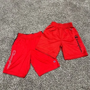 Red Champion Shorts - Boys Youth Size 7 - 2 Pairs - Pre-Owned - Picture 1 of 5