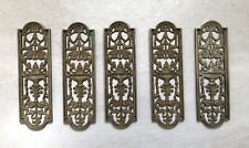 Brass Finger Plates x 5  Vintage Neo Classical Rococo Style 23.5 x 7 cm
