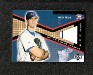 #D /199 GU JSY (stripe) MARK PRIOR 2002 UD Ultimate Collection ULT. GAME JERSEYS - Picture 1 of 2