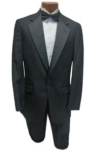 New Men's Black Brooks Brothers Tuxedo Jacket with Satin Notch Lapels 41S - Picture 1 of 7