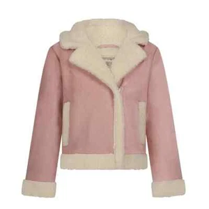 NEW Koolaburra by Ugg faux shearling jacket, Pink, Girls Size 4, MSRP: $100 - Picture 1 of 4