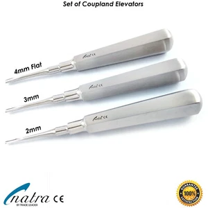 3 Pcs COUPLAND Dental Root Elevators Set Oral Surgery PDL Luxating NATRA - Picture 1 of 7
