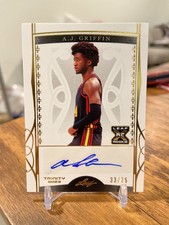 AJ GRIFFIN - 2022-23 Leaf Trinity Basketball Rookie ARC Auto #/35 🔥📈 Hawks