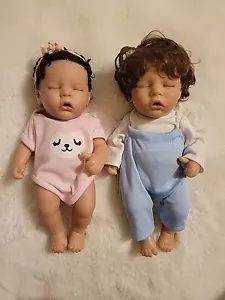 RBG 16 1 Doll Sleeping Lot Of 2 Girl And Boy Pre Owned Fast Shipping - Picture 1 of 22