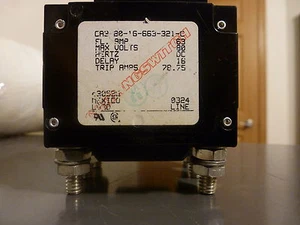 MARINE/RV 78.75AMP CIRCUIT BREAKER DC CARLINGSWITCH BLK (3 pole) - Picture 1 of 3