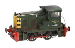 HEL2840 Heljan OO Gauge Class 02 0-4-0DH D2861 w/Red Bufferbeam Weathered - Picture 1 of 1