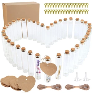40 Stück Reagenzglas Mit Korken 25Ml Glas, Mini Glasflaschen Mit Korken, Reagenz - Bild 1 von 12