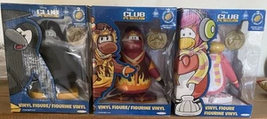 Club Penguin Set Of 3 Vinyls 5.5 Inch Fire Ninja, Ninja And Cadence Rare New - Picture 1 of 4