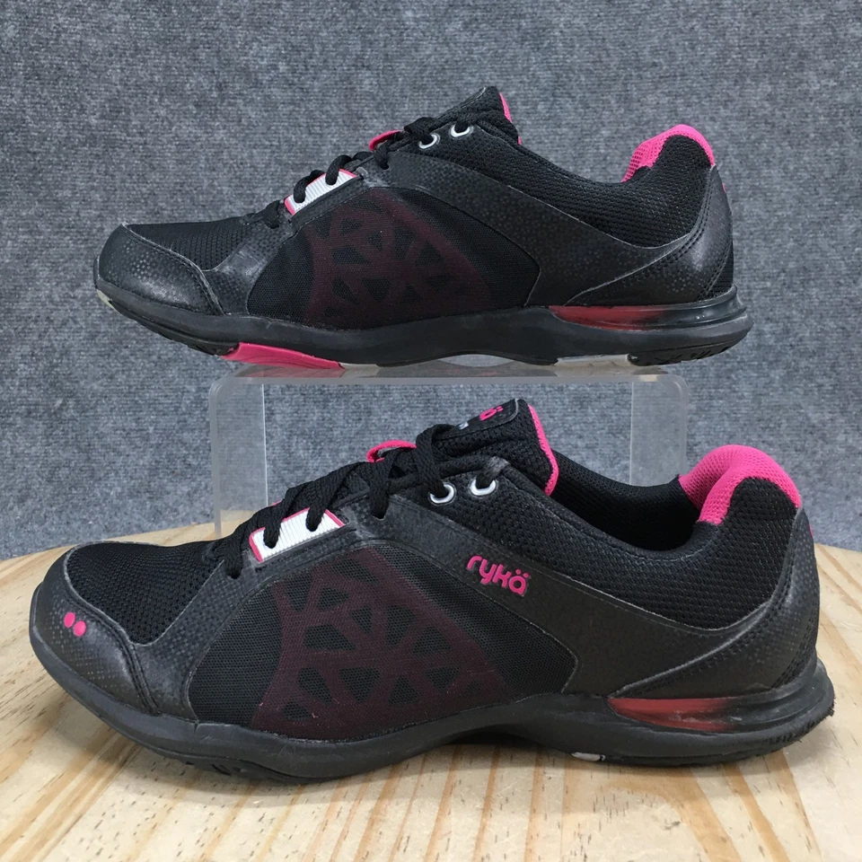 Ryka Mujer 8.5 Negro Rosa Esfuerzo Entrenamiento Tenis Malla Atlético K1838WBPS Foto 1 de 4