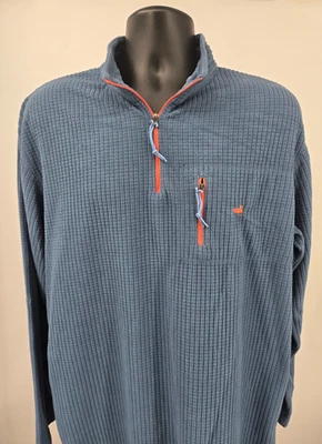Suéter Southern Marsh Para Hombres XL Azul Cuarto Cremallera Pullover Térmico Manga Larga Foto 1 de 4
