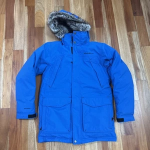 Eddie Bauer Herren Superior Daunen Parka Blau Kunstfellbesatz Größe M - Bild 1 von 12
