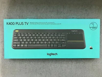 Logitech K400 Plus Wireless Touch Keyboard with Touchpad for PC connected TV - Image 1 of 2
