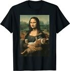 Mona Lisa With Orange Cat Funny Art Painting Unisex T-Shirt, S-5XL