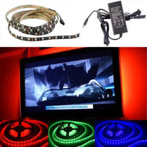 Color change LED light Ambient 8ft TV Backlight 40" 50" 55" + remote & UL power - Picture 1 of 11