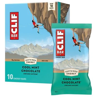 CLIF BAR - Chocolate fresco menta con cafeína - Hecho con avena orgánica - Energía... Foto 1 de 4