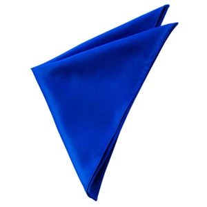 Mens Royal Blue Plain Pocket Square - Picture 1 of 1