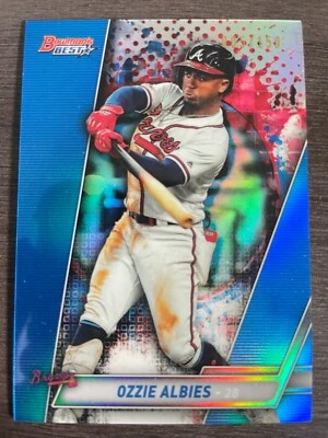 2019 Bowman's Best Ozzie Albies BLUE Refractor #54 serial /150 - Image 1 of 2