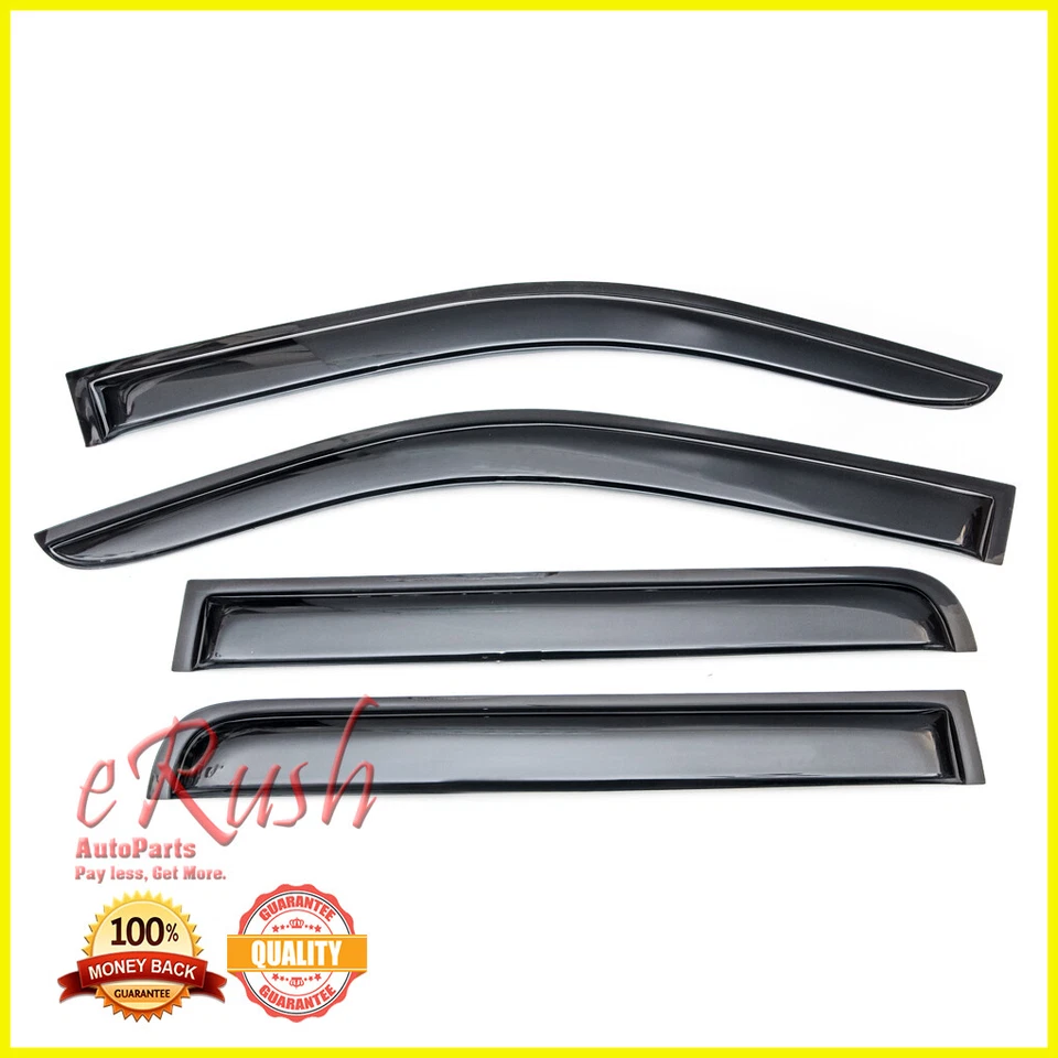 FOR 2005-2016 NISSAN FRONTIER SMOKED WINDOW VISOR SUN WIND DEFLECTOR RAIN SHADE - Image 1 of 1