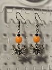 Spider Earrings Orange And Glow In The Dark