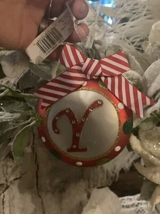 Glass Christmas Ornament NEW ‘Y’ - Picture 1 of 4
