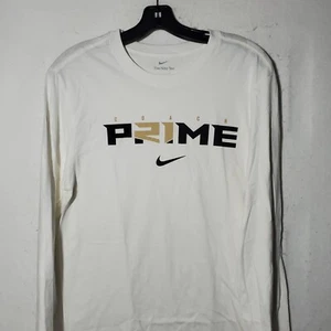 Deion Sanders Coach Prime Core Langarm-T-Shirt Small weiß Grafik Nike neu mit Etikett - Bild 1 von 10